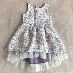 Toddler High Low Brocade Dress